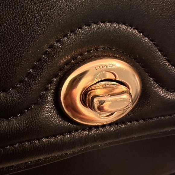 Coach Marlie Top Handle Satchel With Border Quilting - Picture 5 of 9